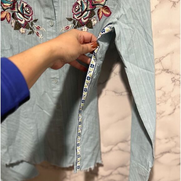 CELL Embroidered Floral Shirt - Picture 8 of 11